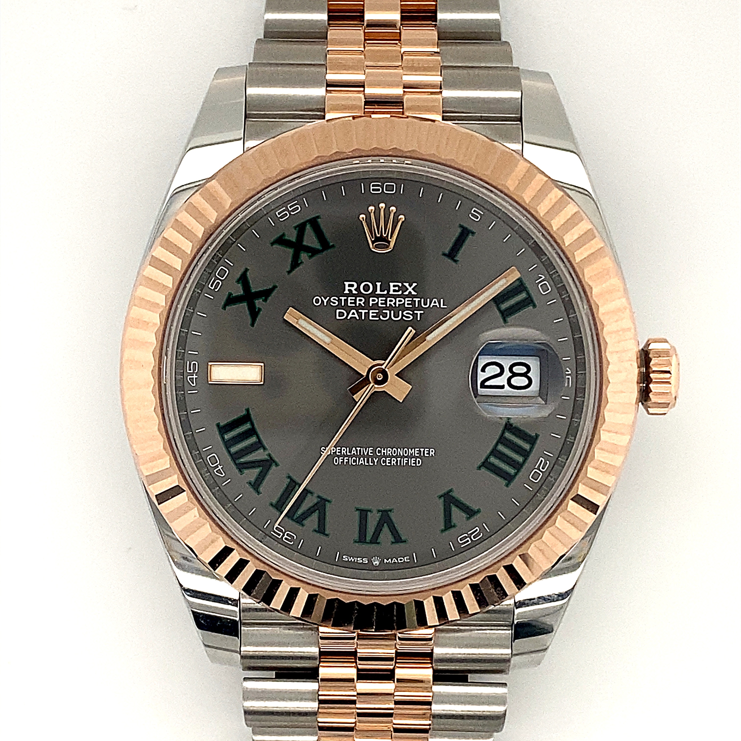 rolex datejust 41 wimbledon rose gold