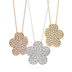 Five Leaf Pavè Necklace