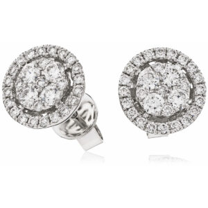 Diamond Studs with Diamond Crust