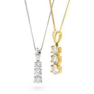 Claw Set Trilogy Necklace