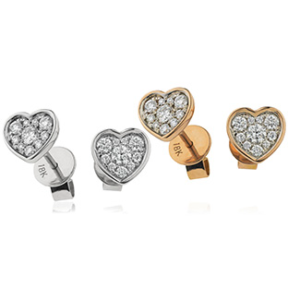 Heart Shape Pavè Earrings