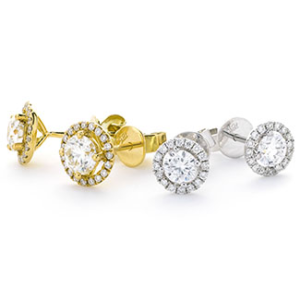 Single Halo Earrings