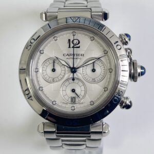 CARTIER PASHA STAINLESS STEEL 38MM CHRONOGRAPH 2113