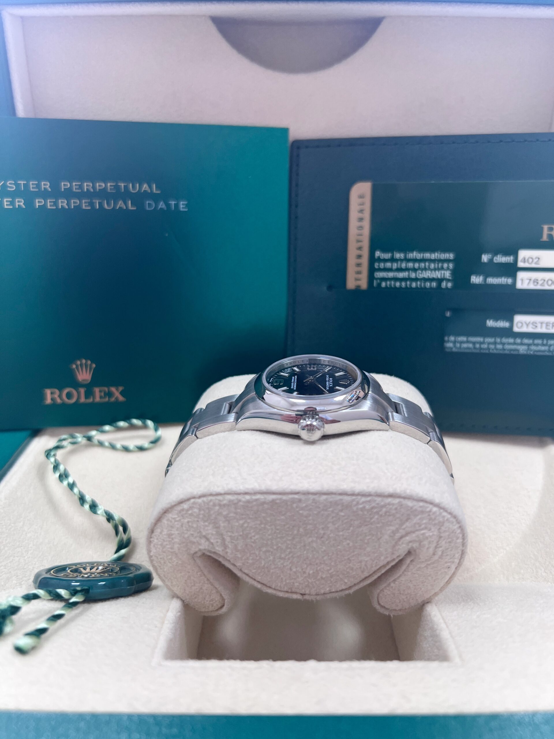 ROLEX OYSTER PERPETUAL 26MM STAINLESS STEEL 176200 BLACK DIAL - HG ...