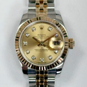 ROLEX DATEJUST 26MM STEEL & YELLOW GOLD DIAMOND DIAL 179173