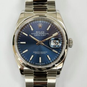 ROLEX DATEJUST 36MM STAINLESS STEEL BLUE DIAL 126200