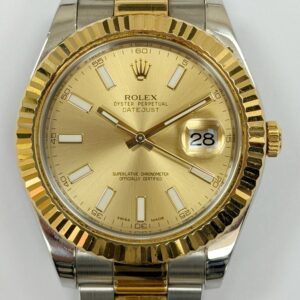 ROLEX DATEJUST II STEEL & YELLOW GOLD CHAMPAGNE DIAL 2010 116333