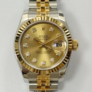 ROLEX DATEJUST 26MM STEEL & YELLOW GOLD DIAMOND DIAL 179173