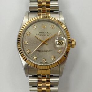 ROLEX DATEJUST 31MM STEEL & YELLOW GOLD 68273 DIAMOND DIAL