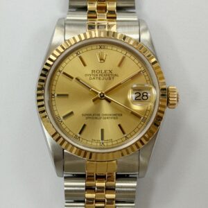 ROLEX DATEJUST 31MM STEEL & YELLOW GOLD 68273 CHAMPAGNE DIAL