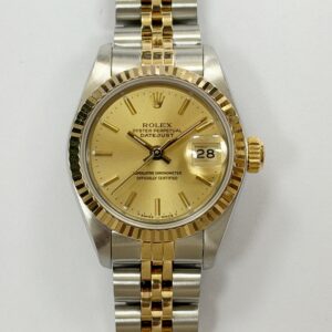 ROLEX DATEJUST 26MM STEEL & YELLOW GOLD 69173 CHAMPAGNE DIAL