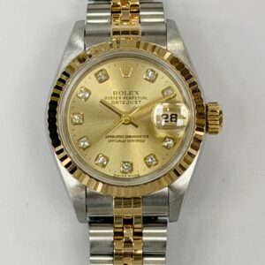 ROLEX DATEJUST 26MM STEEL & YELLOW GOLD DIAMOND DIAL 69173