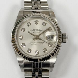 ROLEX DATEJUST 26MM STAINLESS STEEL SILVER DIAMOND DIAL 79174